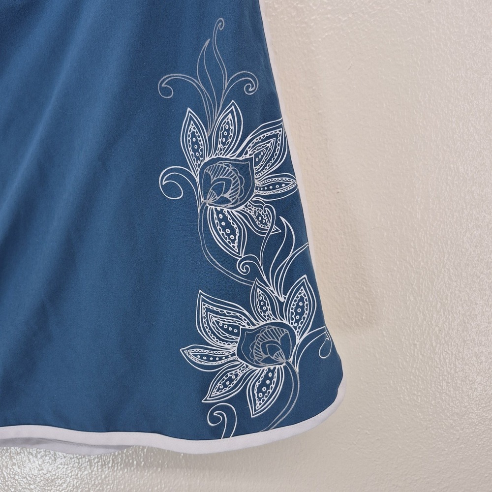 Athleta Swift Athletic Skort Skirt Womens 6 Teal White Floral Y2K Sporty - Picture 7 of 8